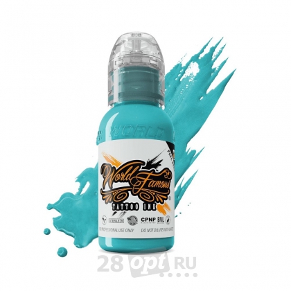 Краска для художественной татуировки World Famous Tattoo Ink, Barrier Reef Blue, 30 мл