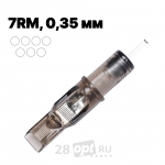 Картриджи для художественной татуировки EZ Filter FC-1207M1C, Round Magnum 7, 0,35 мм, коробка 10 шт.